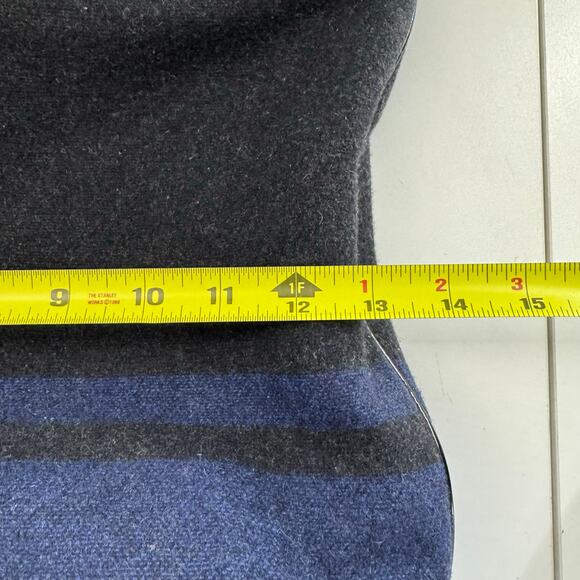 Vintage Y2K Coach 24665 Stripe North South Tote Bag Navy Blue & Black Preppy - Picture 5 of 10